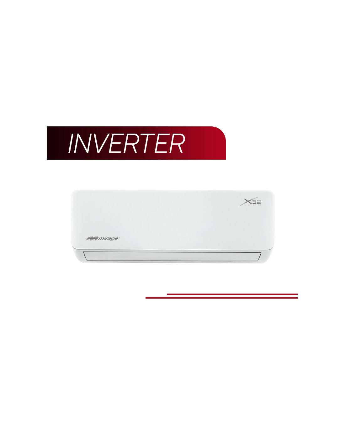 Inverter X32 1 Ton Solo Frio 220